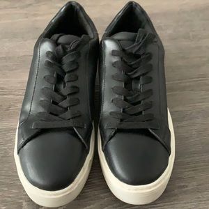 Steven by Steve Madden Black Leather Sneakers